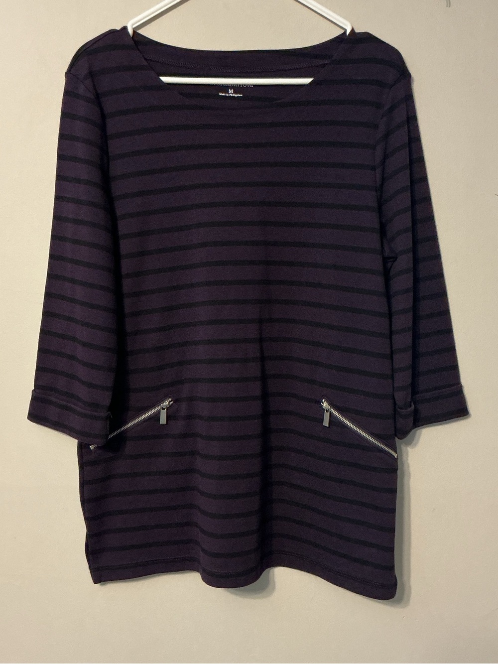 Croft & Barrow PurpleBlack Top